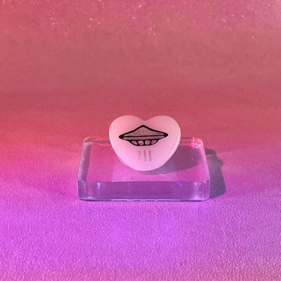 UFO Chunky Heart Ring - Midnight Studio Rings