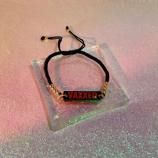 VAXXED Bracelets - Midnight Studio Black and Orange Bracelets
