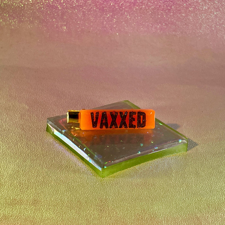 VAXXED Hair Clips - Midnight Studio Orange and Black Hair Pins, Claws & Clips